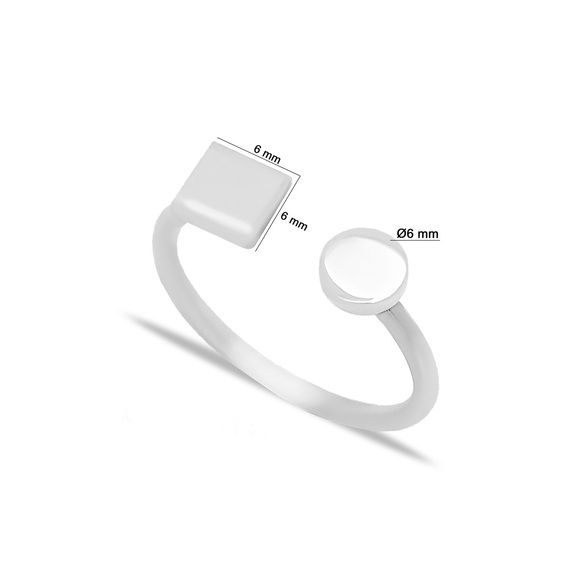 🩶💫 Adjustable Geometric Ring - Handmade 925 Sterling Silver - Picture 3 of 3